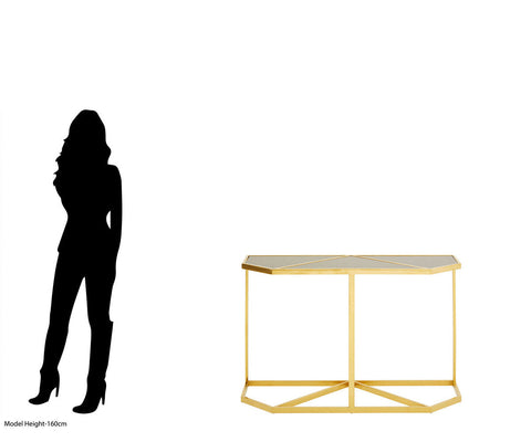 Horizon Black Tempered Glass Console Table