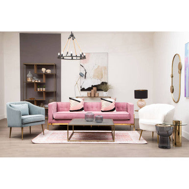 Rena 3 Seat Pink Sofa