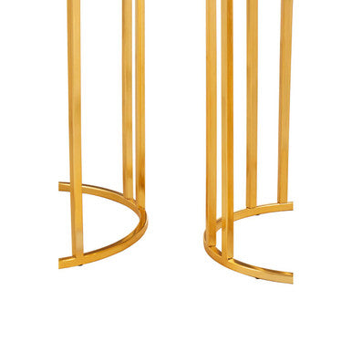 Templar Marble and Gold Frame Set Of 2 Side Tables