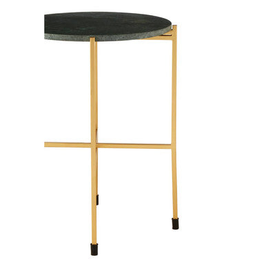 Templar Large Green Marble Top Side Table