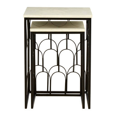 Templar Set Of 2 Marble Tops Side Tables