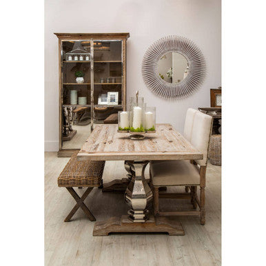 Richmond White Washed Pine Wood 2 Door Cabinet