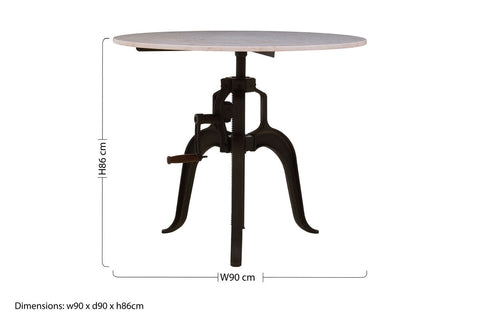 Vasco Small Bar Table with White Marble Top