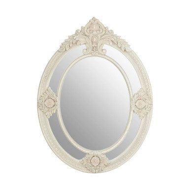 Eclipse Antique White Ornate Wall Mirror