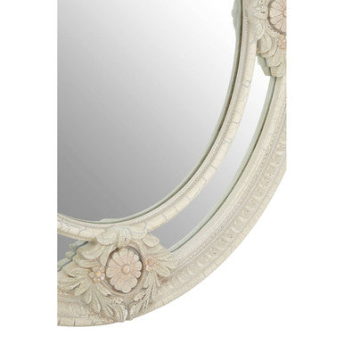 Eclipse Antique White Ornate Wall Mirror