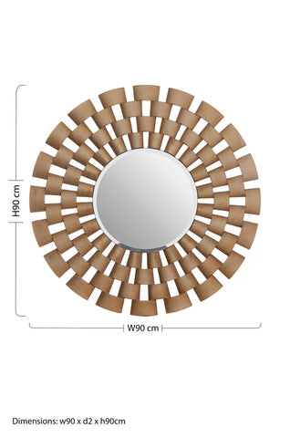 Geela Round Antique Silver Finish Wall Mirror