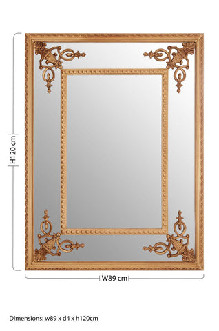 Marseille Gold Motifs Frame Wall Mirror