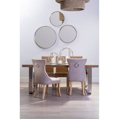 Leonov Medium Nickel Finish Wall Mirror