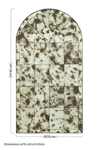 Riza Arched Antique Wall Mirror