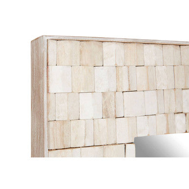 Hestina Rectangular White Wash Mosaic Wall Mirror