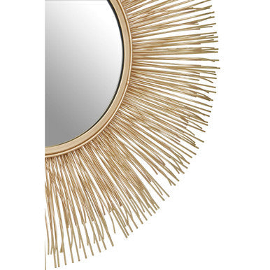 Templar Gold Finish Sunburst Wall Mirror