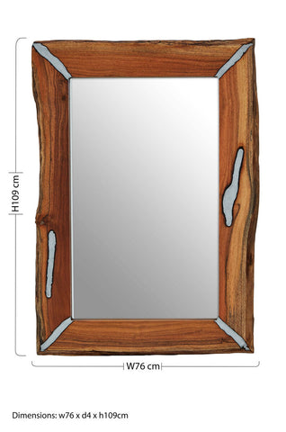 Almora Acacia Wood Wall Mirror