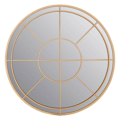 Beauly Gold Finish Round Wall Mirror