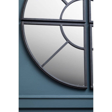Cosma Round Window Pane Wall Mirror