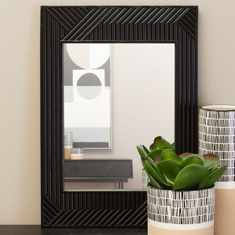 Jakara Black Finish Wall Mirror
