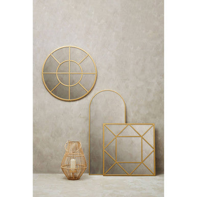 Descartes Gold Frame Wall Mirror