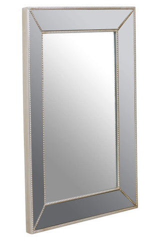 Lapari Silver Finish Rectangular Wall Mirror