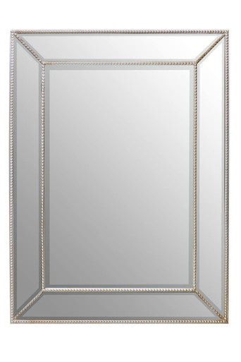 Lapari Silver Finish Rectangular Wall Mirror