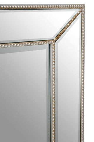 Lapari Silver Finish Rectangular Wall Mirror