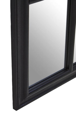 Lovida Black Arched Wooden Frame Wall Mirror