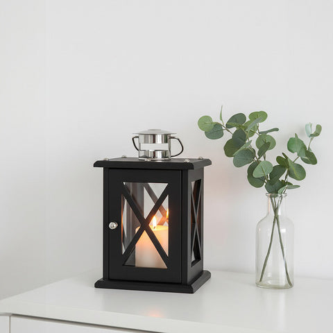 Hampstead Small Black Criss Cross Lantern