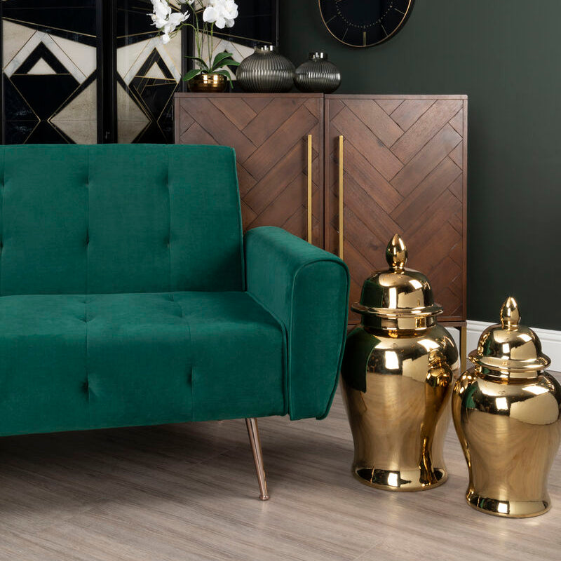 Kensington Townhouse Small Gold Ceramic Jar