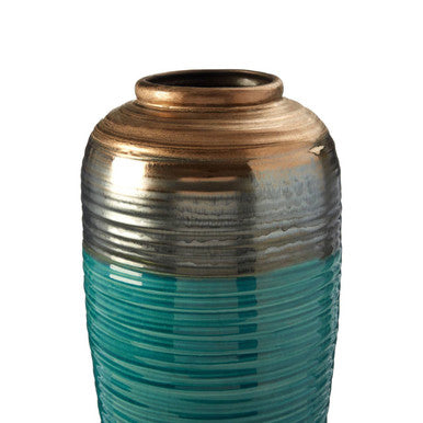 Capri Large Ribbed Ceramic Vase