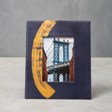Alma Blue And Gold Large Photo Frame