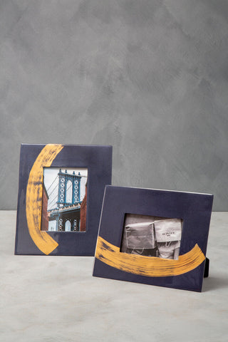 Alma Blue And Gold Large Photo Frame