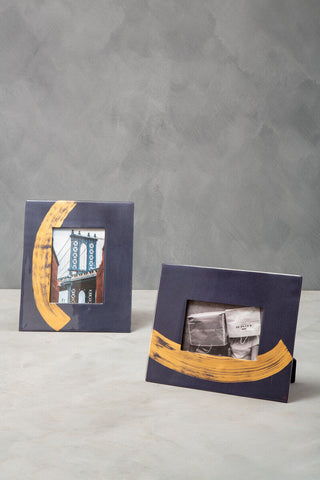 Alma Blue And Gold Large Photo Frame