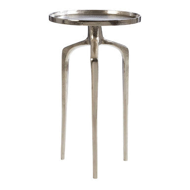 Diren Textured Nickel Finish Side Table