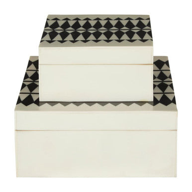 Issey Black And White Trinket Boxes