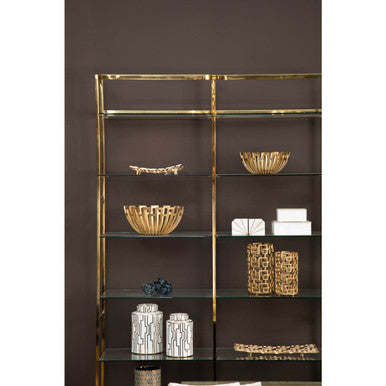Delphi Large Gold Hurricane Candle Holder