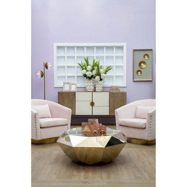 Rambia Small Pink Glass Candle Holder