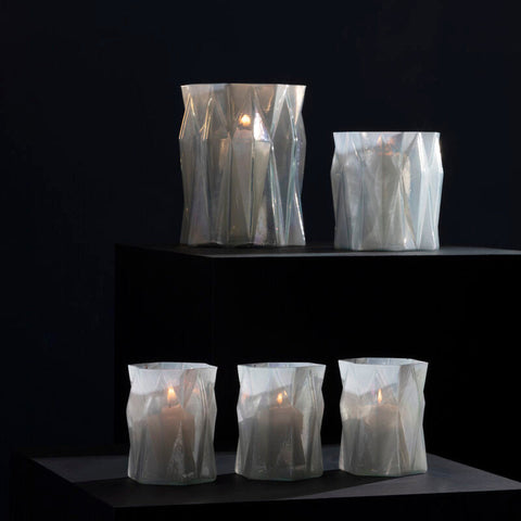 Rambia Small Iridescent Glass Candle Holder
