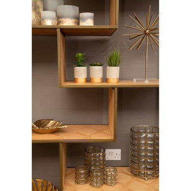 Martina Large Blown Glass Hurricane Lamp