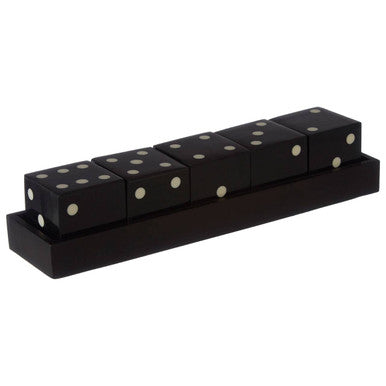 Churchill Games Black And White 5 Dice Set
