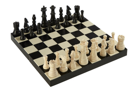 Churchill Games Black And White Foldable Chess Set