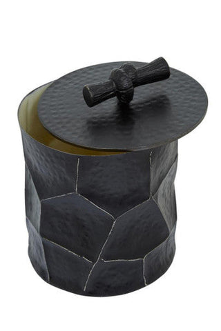 Akola Large Trinket Box In Black And Gold