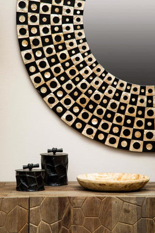 Akola Large Trinket Box In Black And Gold