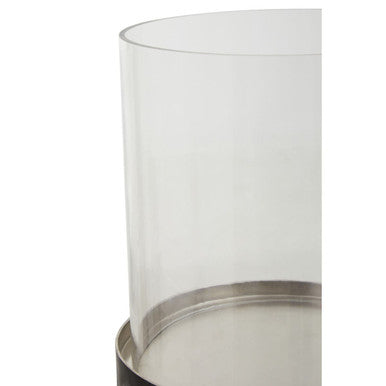 Akola Black and Gold Small Hurricane Candle Holder