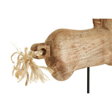 Fidra Natural Wood Horse Sculpture