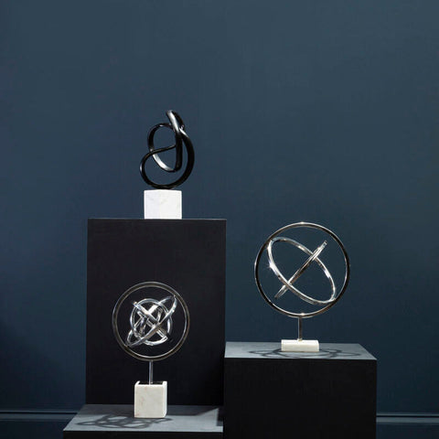 Mirano Black Nickel Finish Knot Sculpture