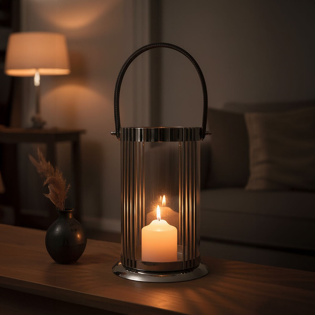 Astro large silver lantern