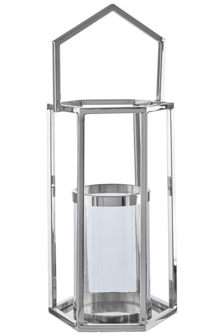 Herber Large Silver Hexagonal Lantern