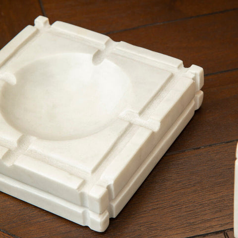 Kira White Marble Ashtray
