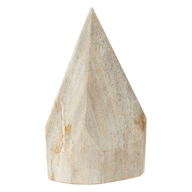 Relic Petrified Wood Pyramid Sculpture