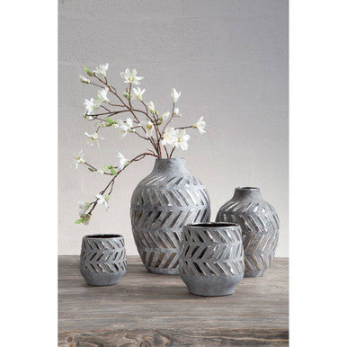 Helaine Grey and Silver Small Vase