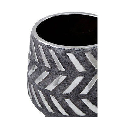 Helaine Grey and Silver Small Planter