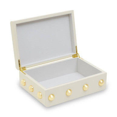 Frida Large Cream and Gold Trinket Box